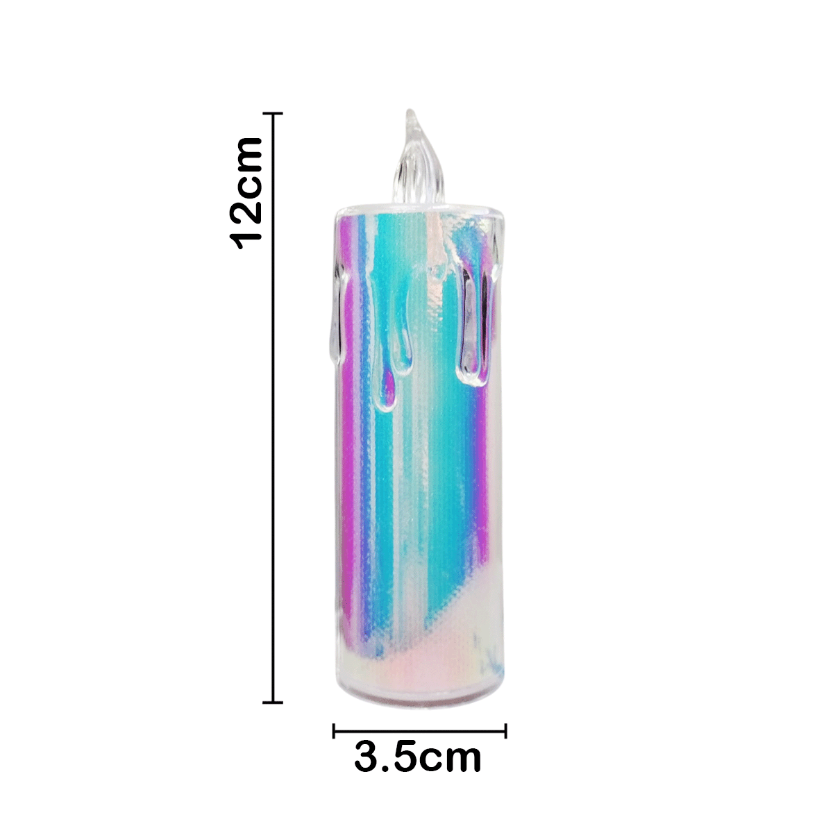 Vela Led  Efecto Cristal Tornasol Decoración Hogar EFC1