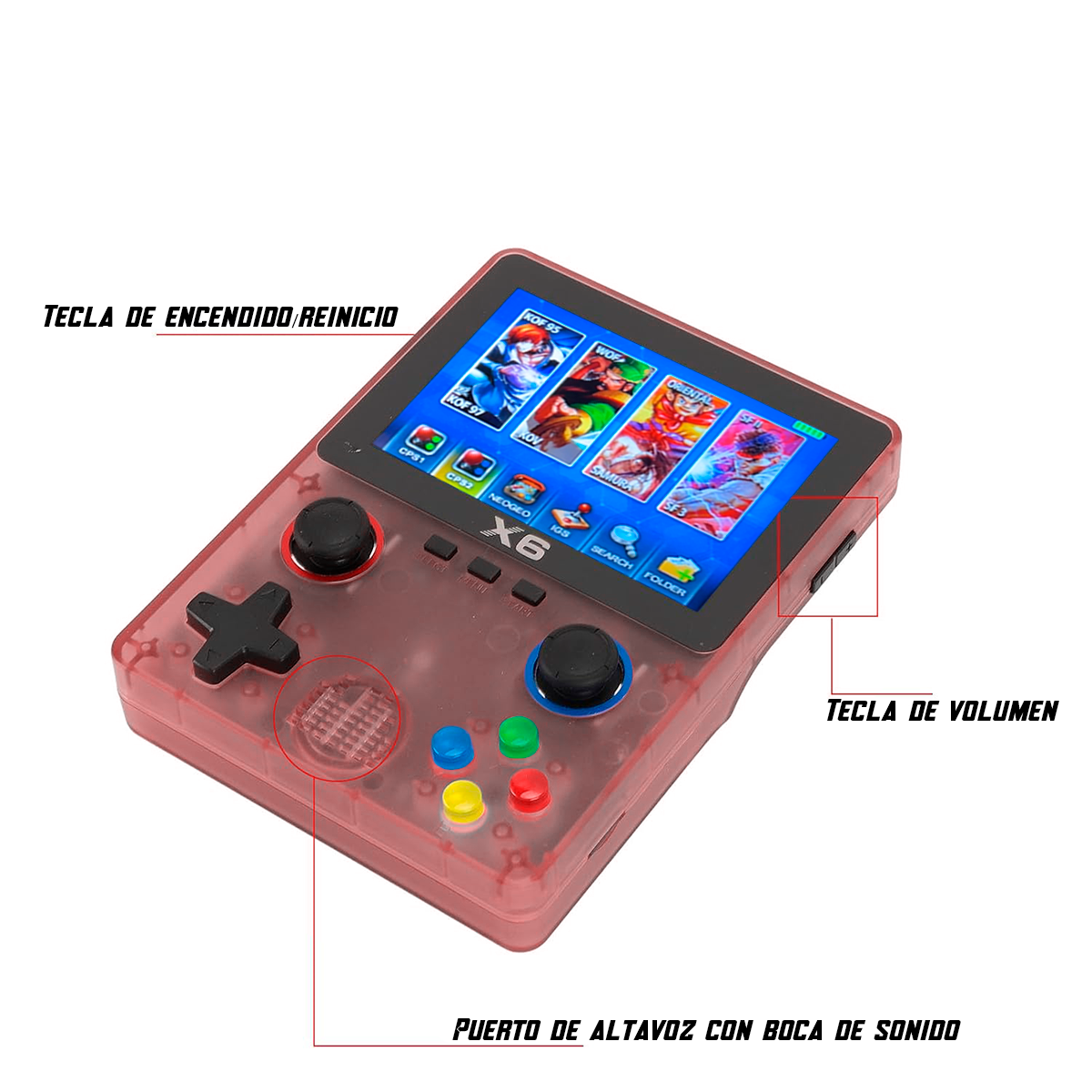 Consola Portátil Retro +6.000 Juegos Clásicos Conexión TV X6