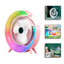 Mini Ventilador Recargable RGB 2 Velocidades para Mesa y Escritorio A-702