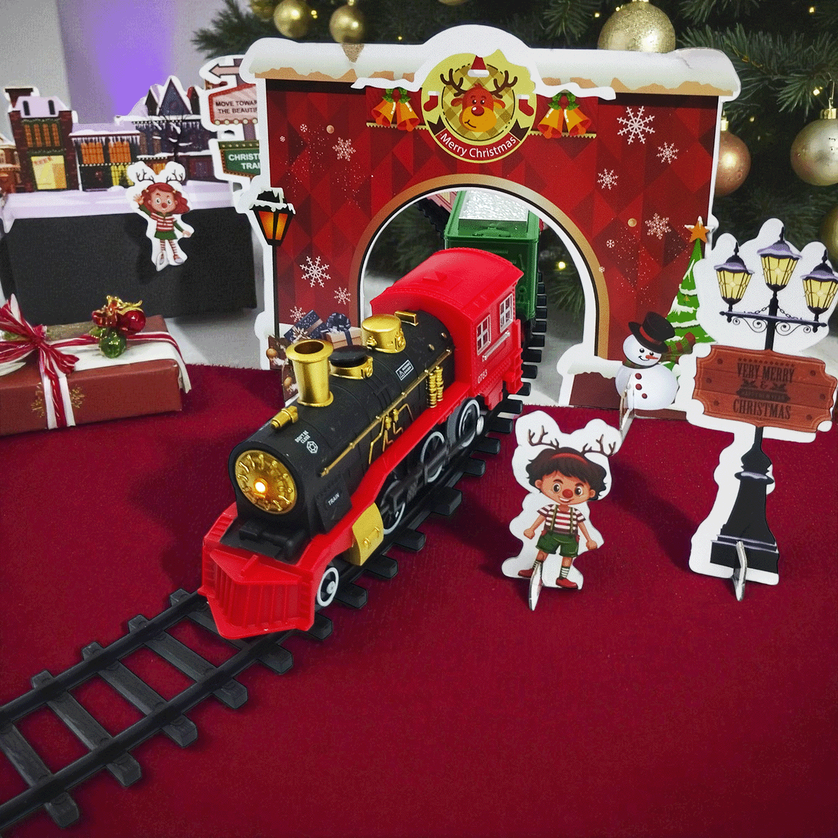 Tren Clásico Eléctrico Luces Sonidos Infantil Árbol Navidad YAA0001