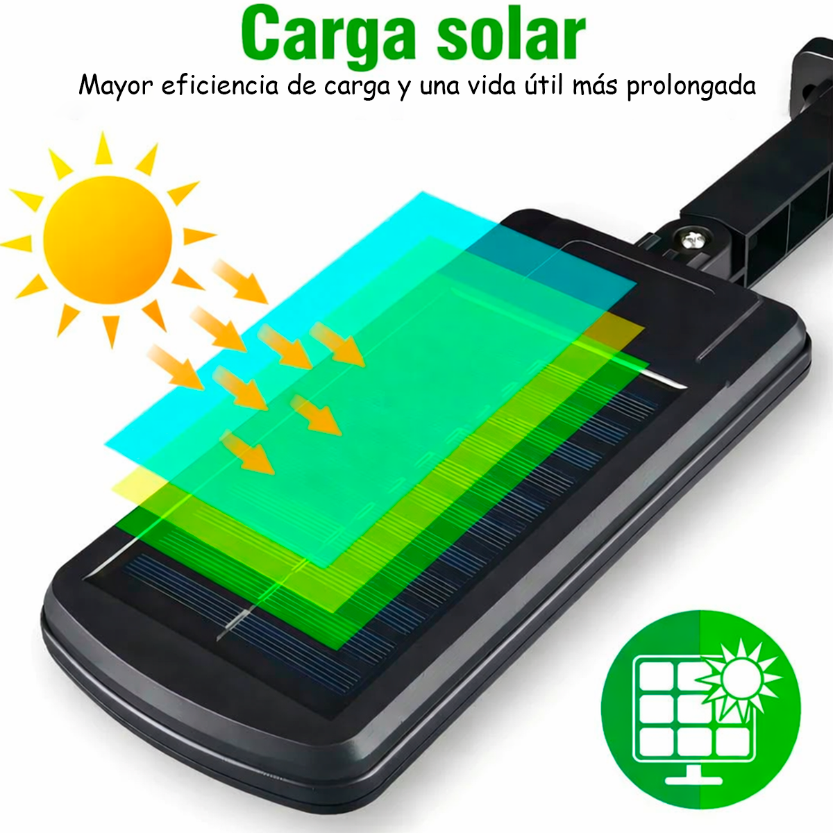 Lámpara Exterior Emergencia Reflector Solar Sensor Movimiento LS006