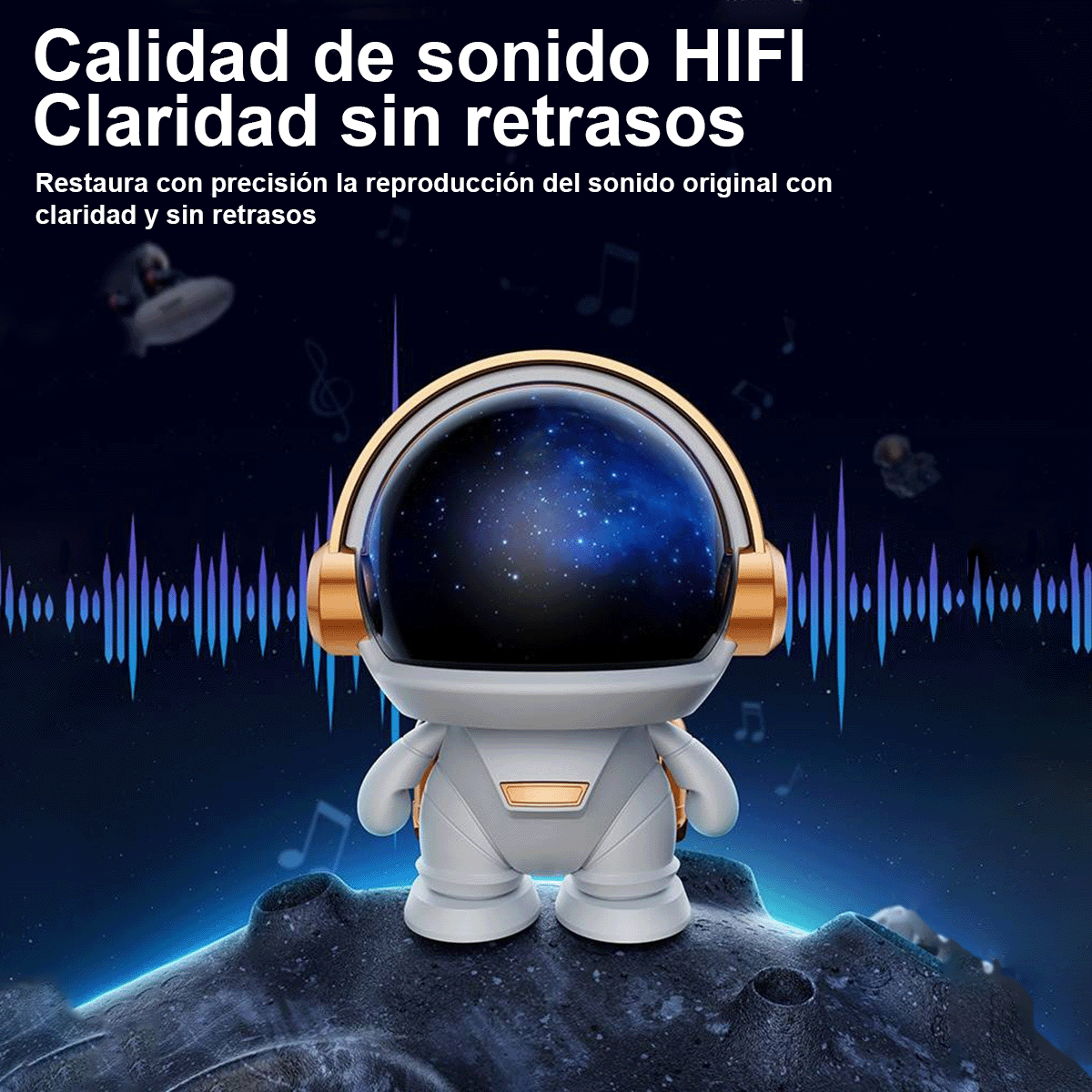 Parlante Bluetooth Astronauta HiFi Recargable Decorativa Portable K-29