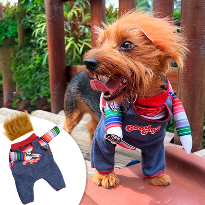 Disfraz De Chuky Para Perro Gato Mascotas de Chucky Halloween TV51