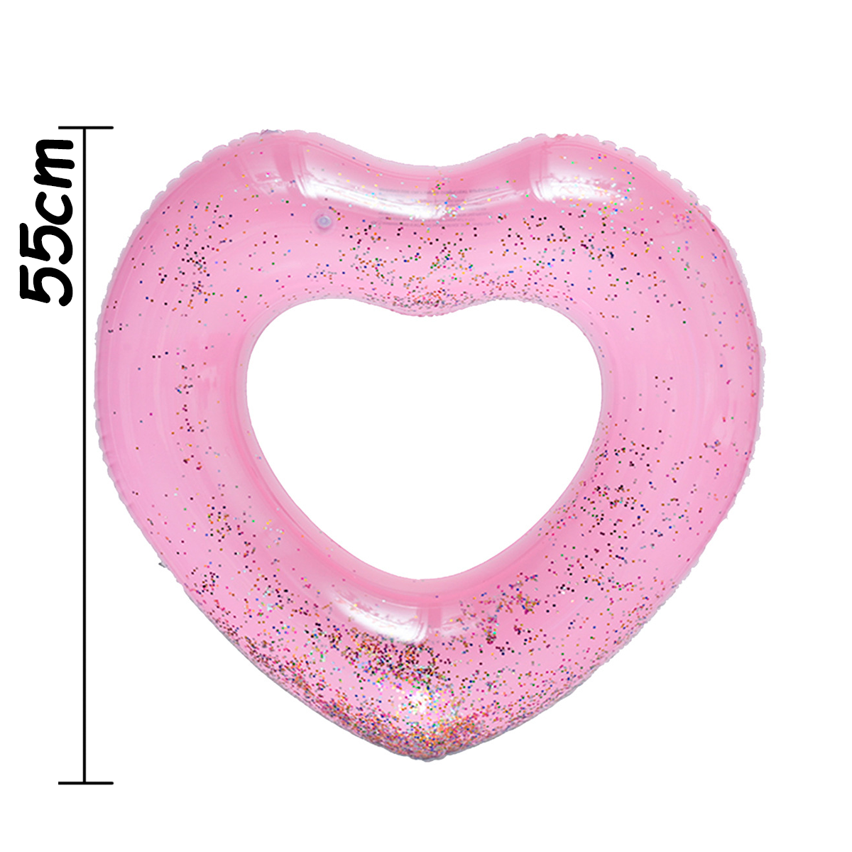 Flotador De Corazón Glitter Inflable Salvavidas Piscina Pool HEA2204-096
