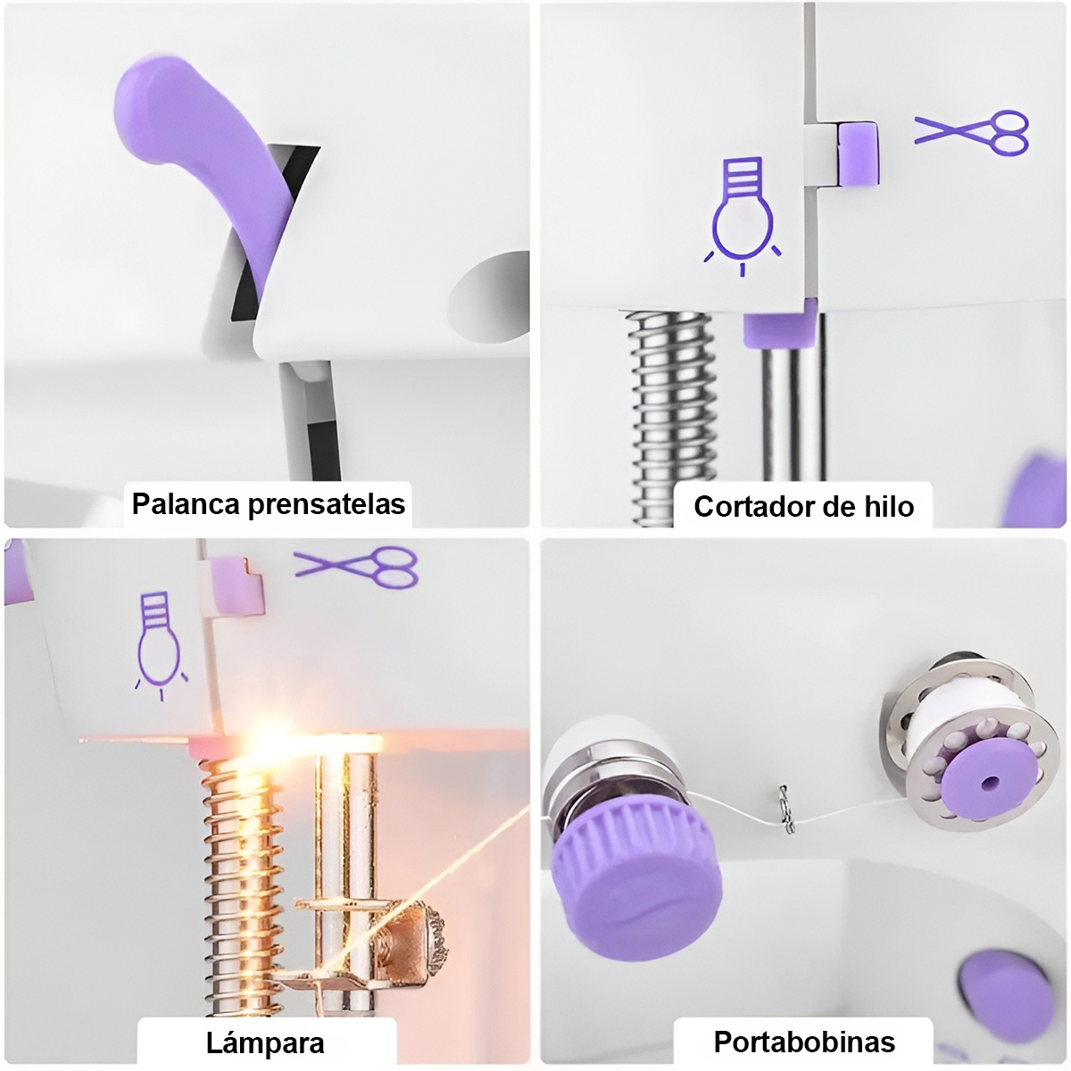 Mini Máquina de Coser Portátil Eléctrica con Pedal Doble Velocidad SM-202A