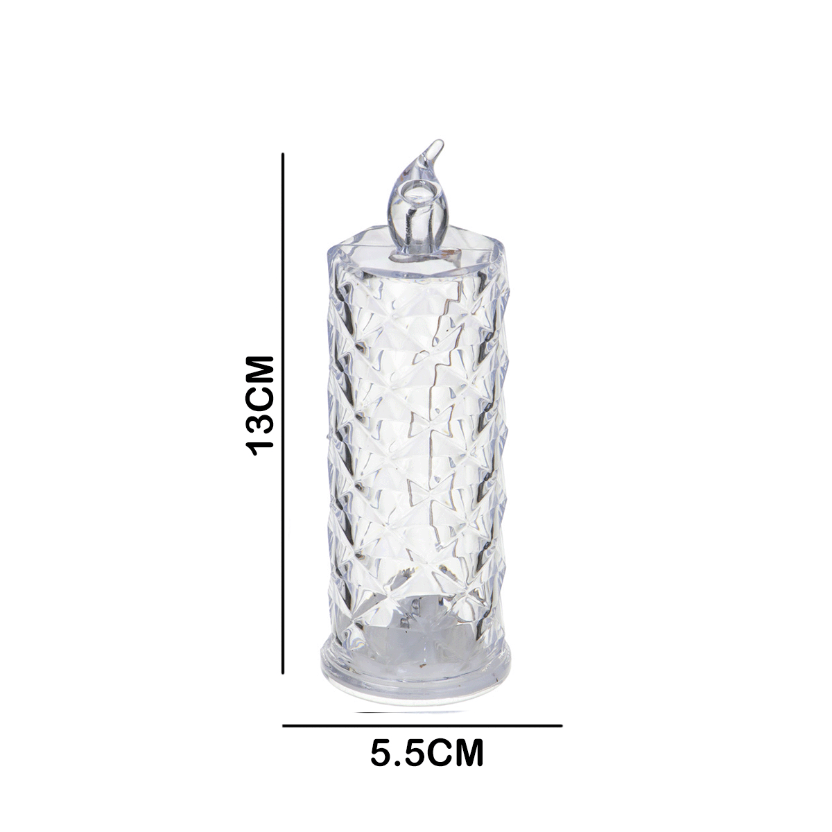 Velas LED X3 Efecto Cristal Sin Llama Decoración Navidad SVD01