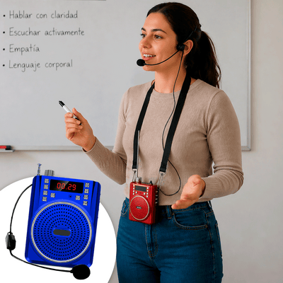 Amplificador de Voz Portátil Bluetooth Recargable Diadema Parlante SPE-204A