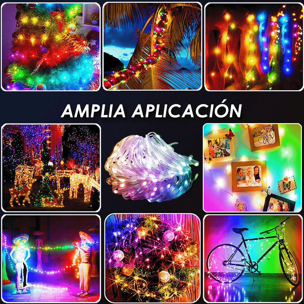 Luz LED Lineal Inteligente RGB 10 Metros Bluetooth App Control Remoto 1619