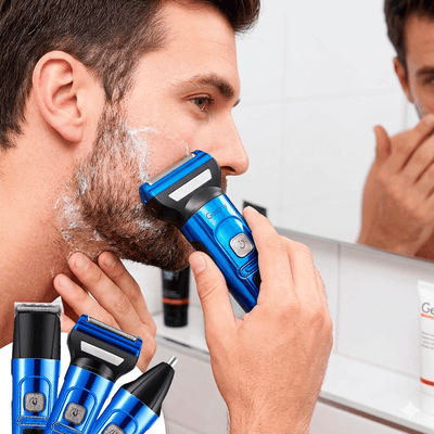 Rasuradora 3 en 1 Trimmer Afeitadora Recargable para Barba Nariz y Patillas GM-6617
