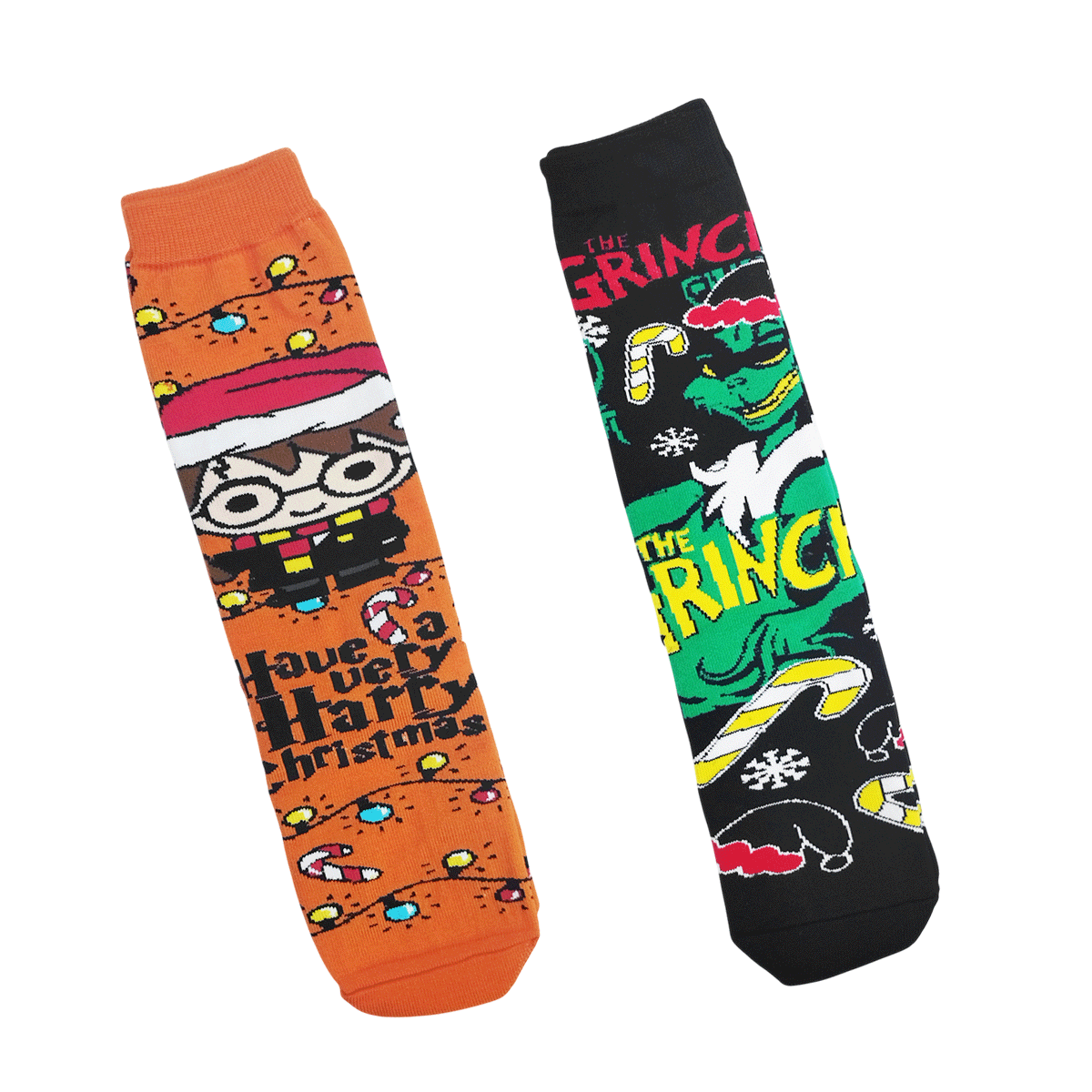 Medias Navideñas Largas Unisex Personajes Árboles Grinch MNN01