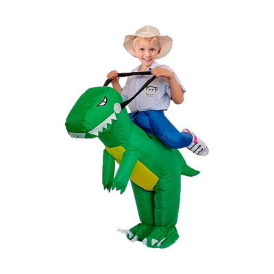 Disfraz De Dinosaurio Verde Inflable Montable Infantil Halloween MA-90