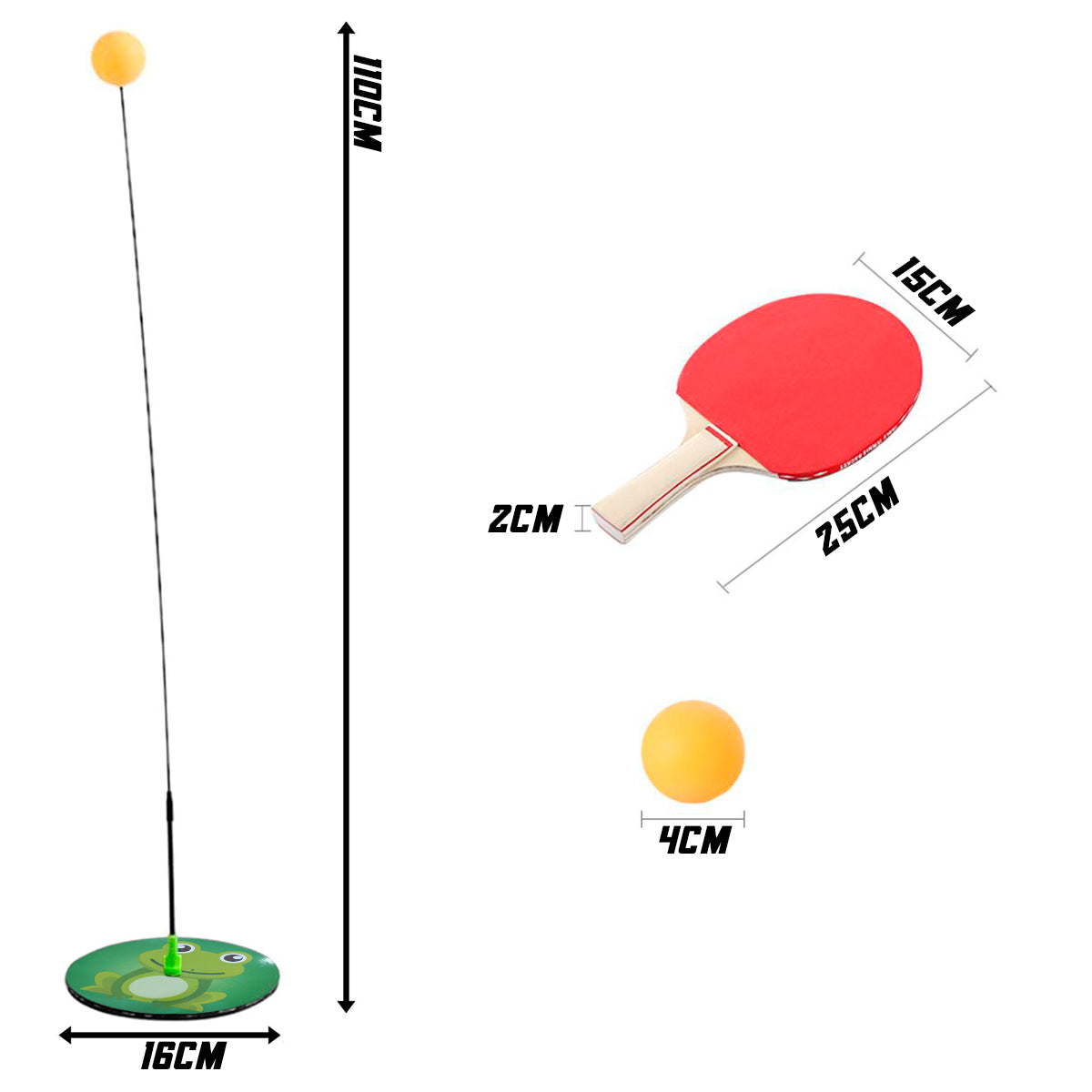 Entrenador de Ping Pong Paletas y Pelotas Juego Interactivo Deportivo 429-15