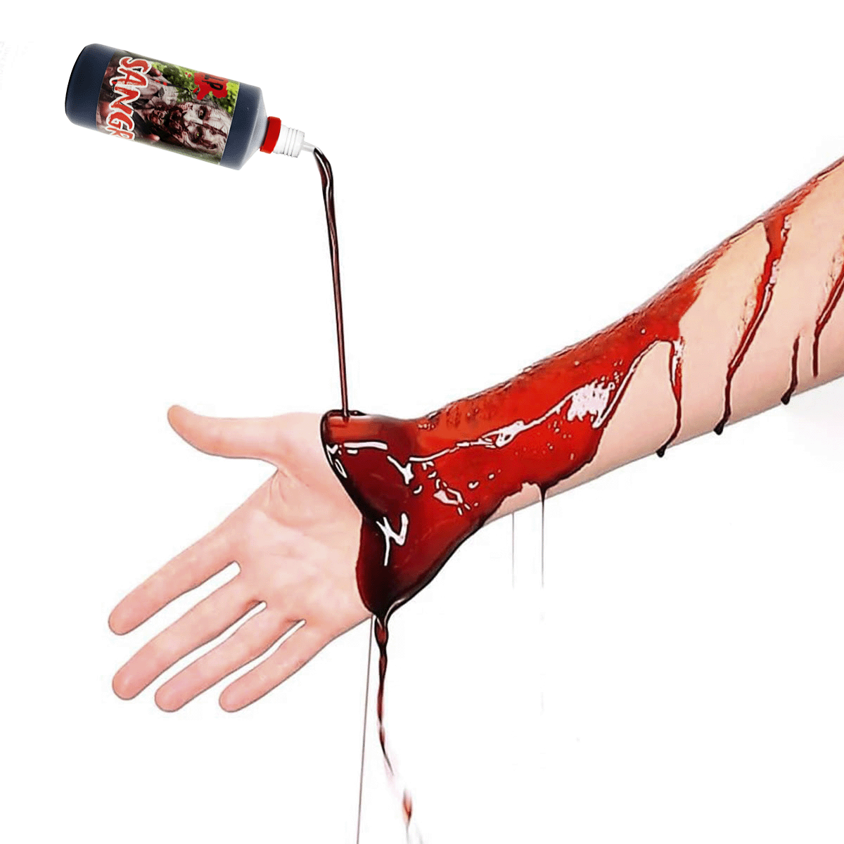 Sangre Falsa Artificial Comestible Sabor Chocolate 150Ml Disfraz Halloween JP01