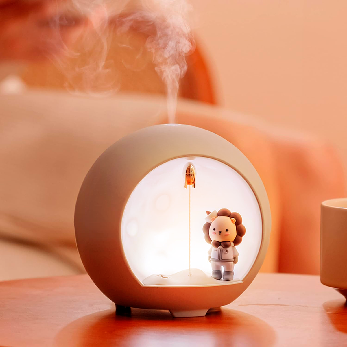 Humidificador Difusor de Aromas Luna Astronauta con Luz Nocturna J28