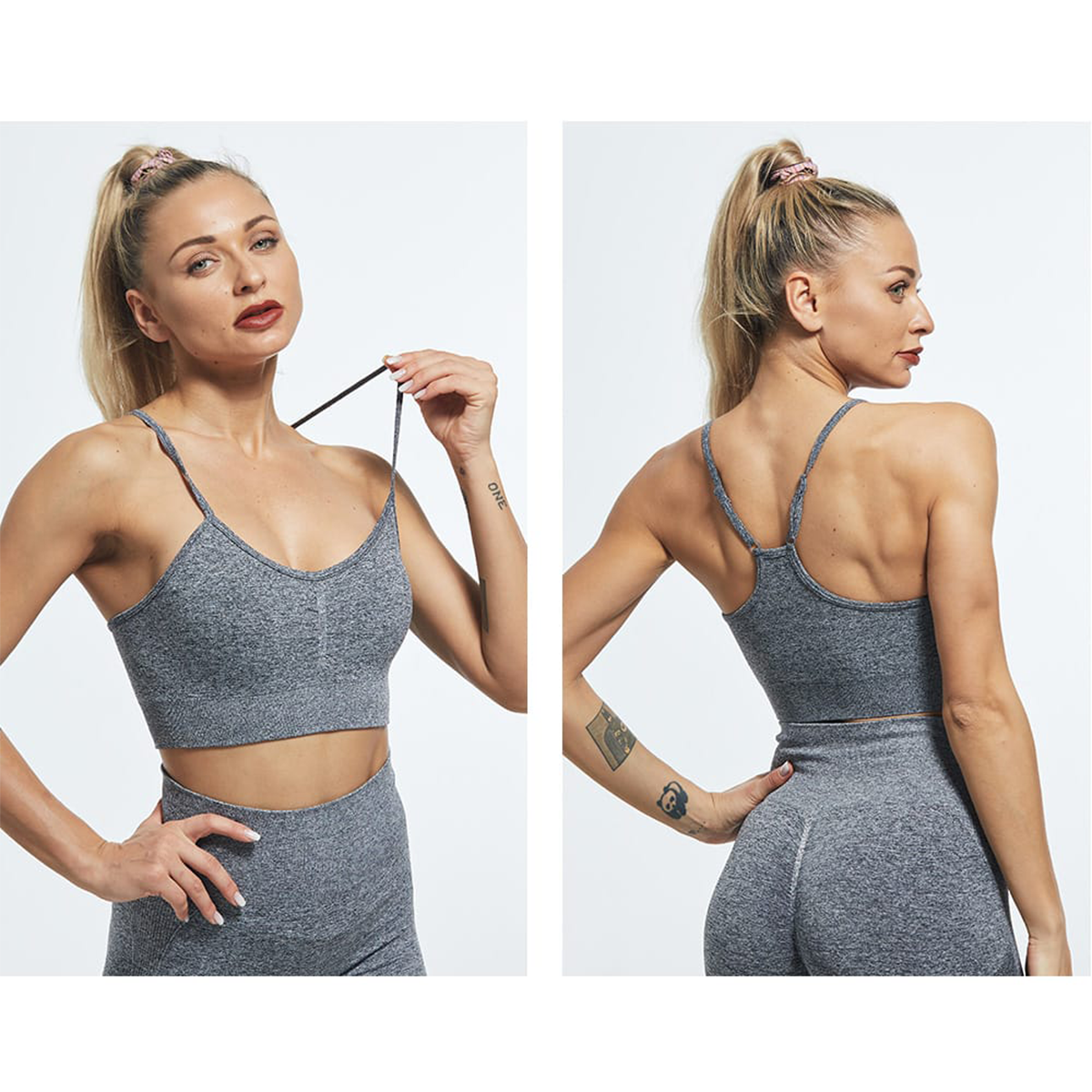 Conjunto Deportivo Mujer Leggings + Crop Top Push Up Gym Yoga Casual CDL01