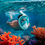 Máscara Snorkel Facial Completa 180° Soporte para Cámara Piscina Playa F-200