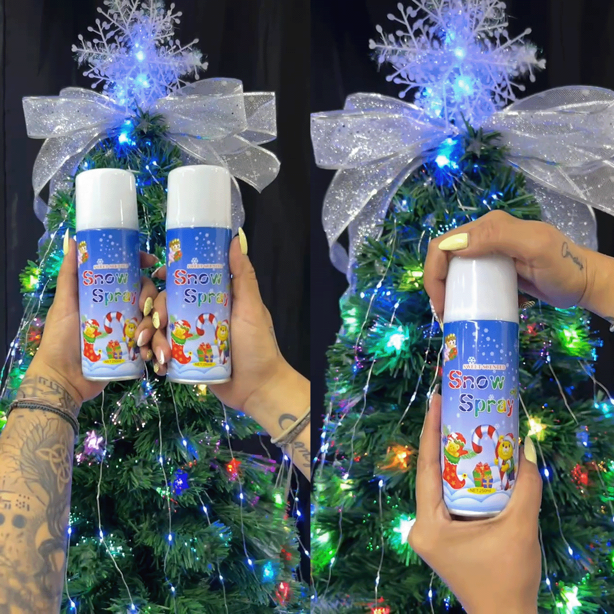 Nieve Artificial Spray X2 Decora Vidrio Navidad Vitrinas JL250SSX2