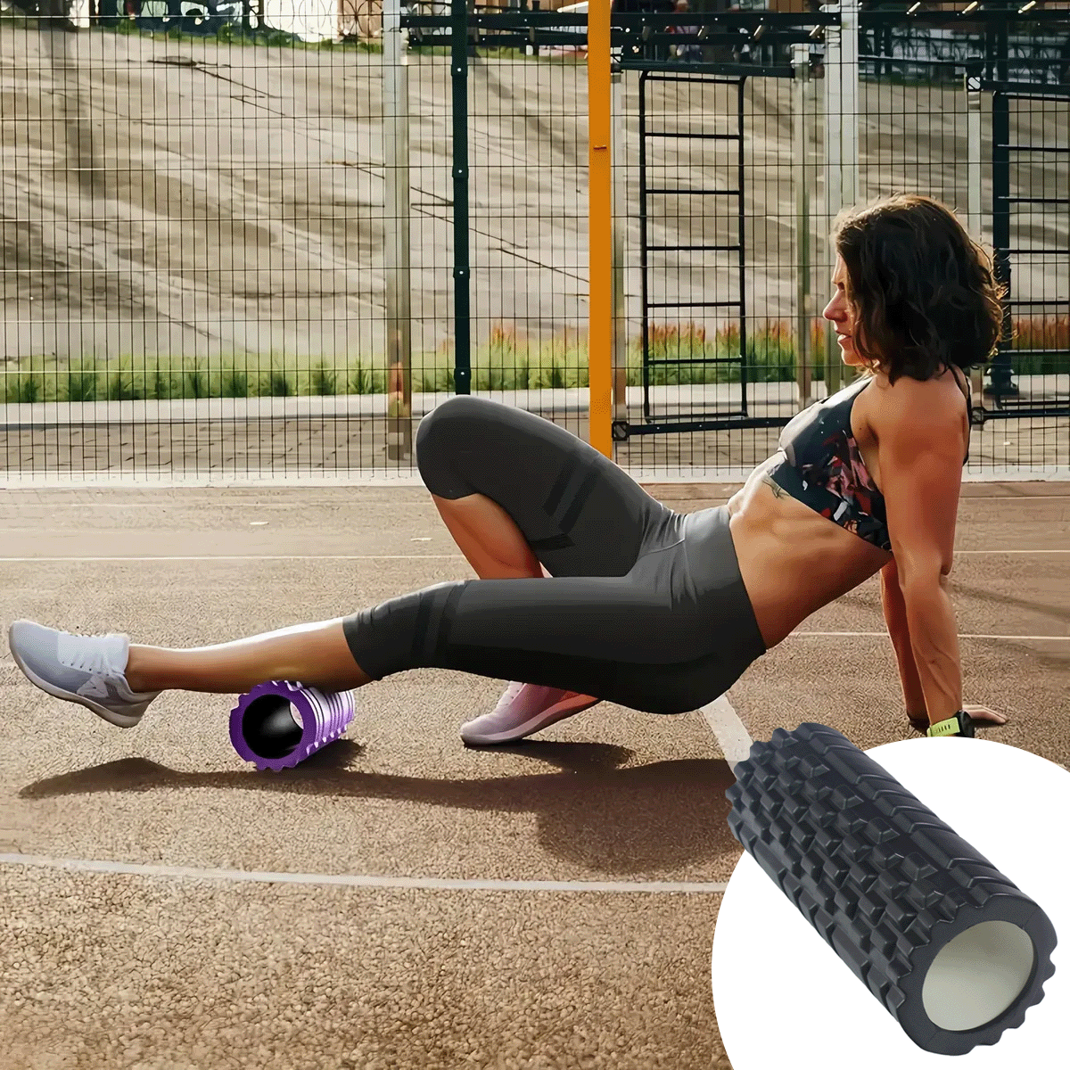 Rodillo Foam Roller Masaje Muscular y Recuperación Yoga Gym PM-1