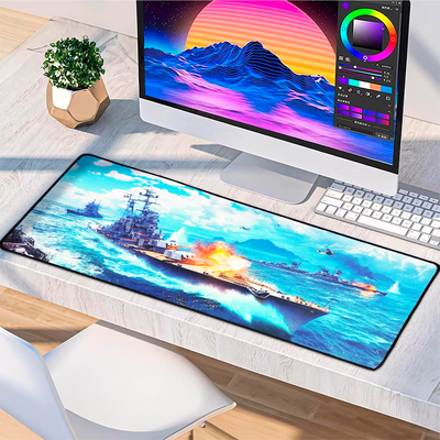 Mouse Pad Gamer XL Antideslizante Impermeable Diseño Barcos 6117