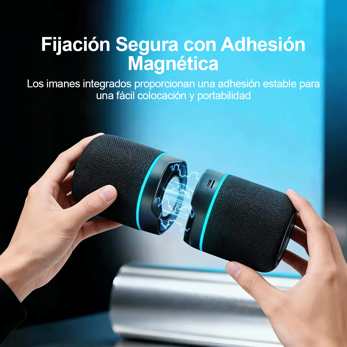 Parlante Bluetooth Magnético 2 en 1 TWS RGB HiFi Recargable M25