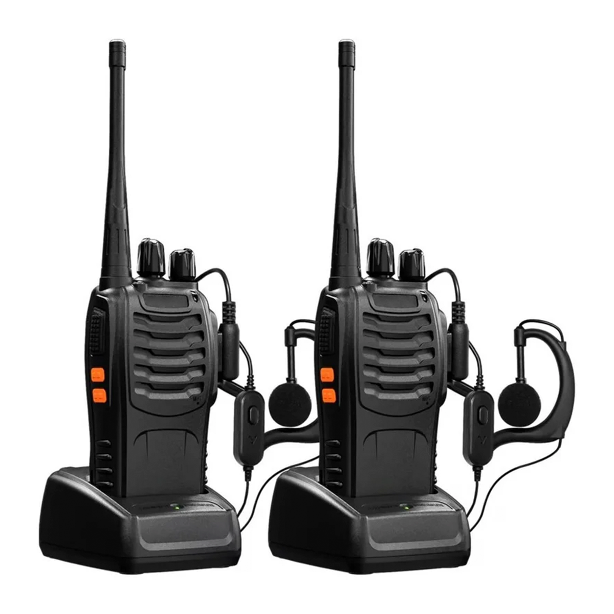 Kit x2 Walkie Talkie Radio Comunicador Recargable con Audífono BF-888S
