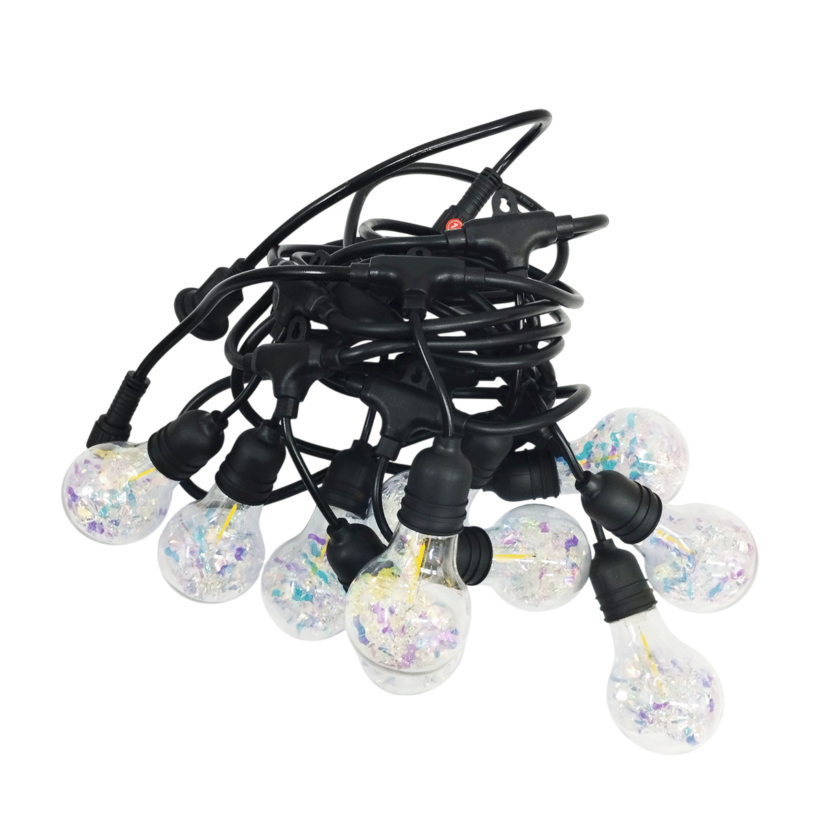 Guirnalda LED x10 Bombillos Confeti 5 m Vintage Extensión Luces Navidad S3995