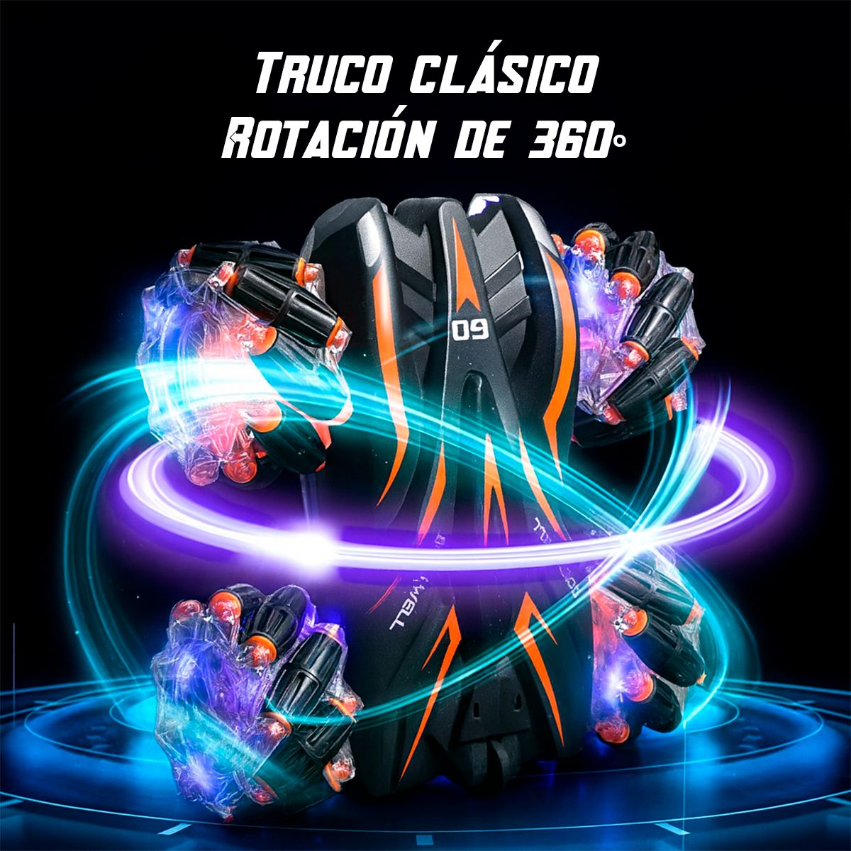 Carro Todo Terreno 360° Sonidos y Luces Control Remoto Acrobático S663