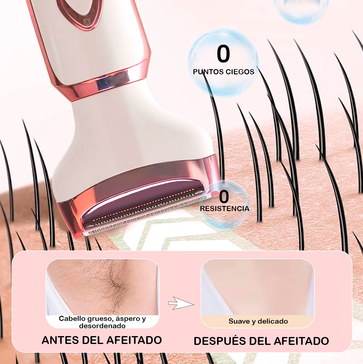 Depiladora Eléctrica Mujer 4 en 1 Recargable Femenina Inalámbrica e Indolora KM-6713