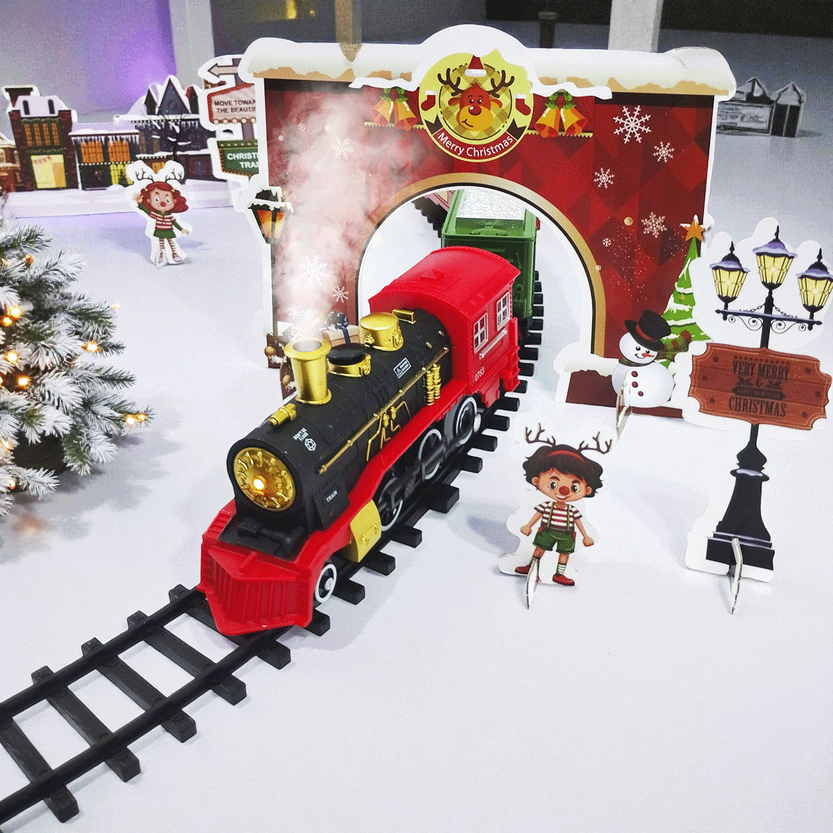 Tren Clásico Eléctrico Luces Sonidos Infantil Árbol Navidad YAA0001