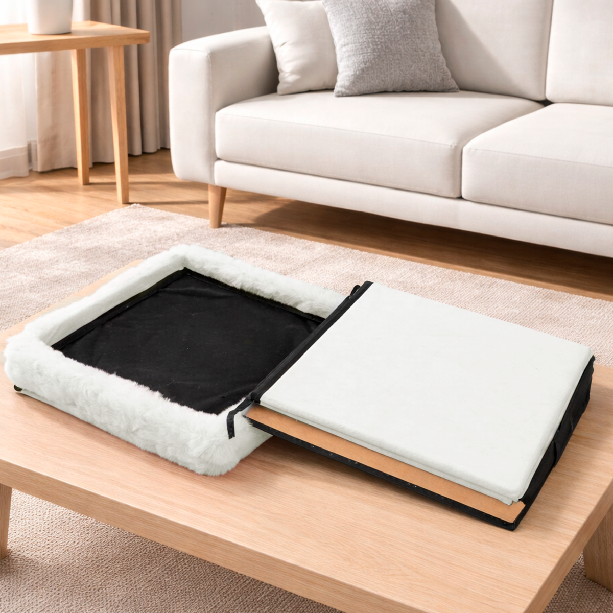 Baúl Plegable Puff Taburete Reposapiés Multiuso LN-241109