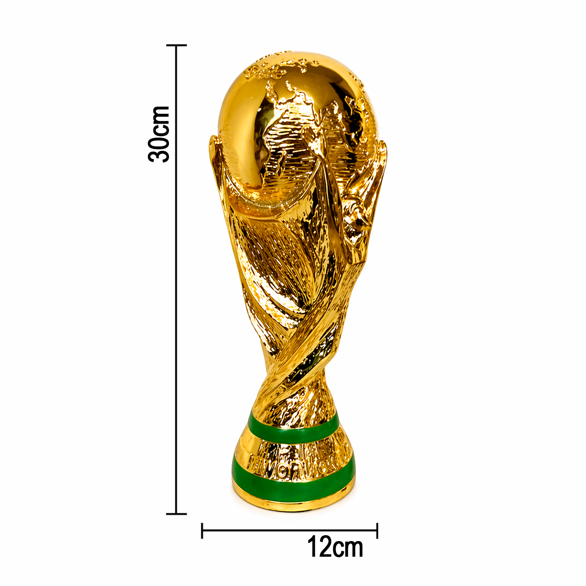 Alcancía Trofeo Copa del Mundo Dorada Grande Decoración Fútbol FTAL01
