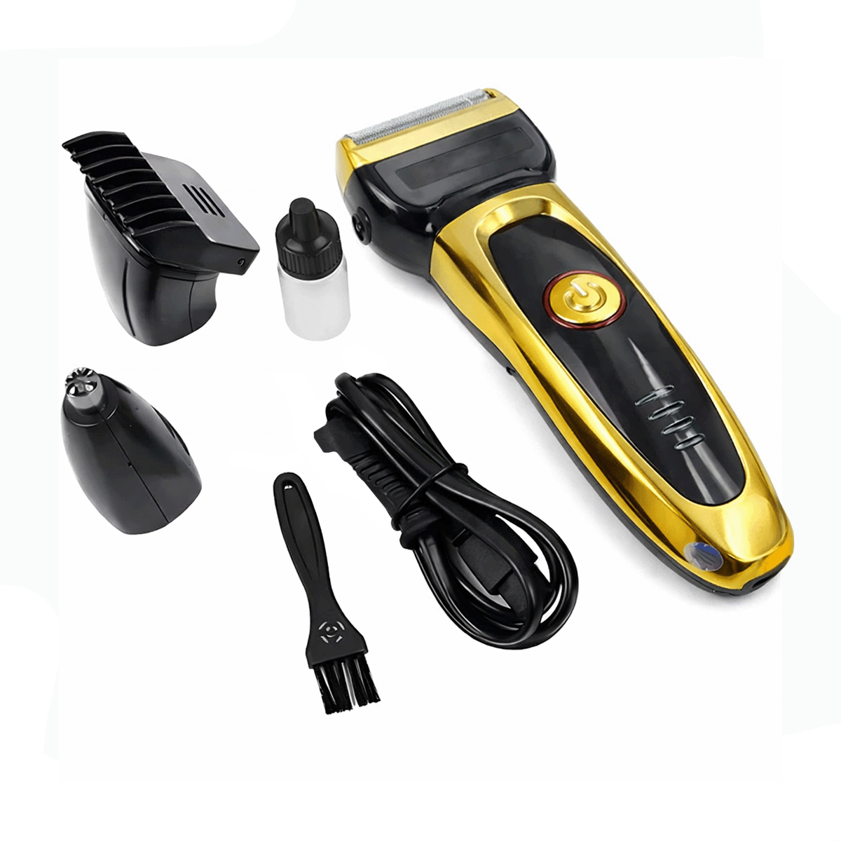 Afeitadora Eléctrica 3 en 1 Trimmer Recargable para Barba Nariz y Patillas GM6709