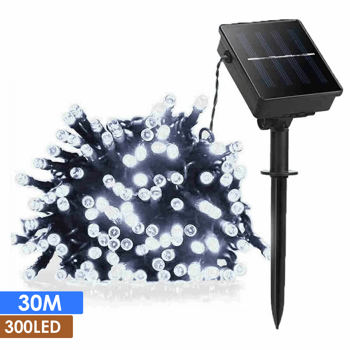 Luz Led Lineal Con Panel Solar Impermeables Cable Verde KP1587