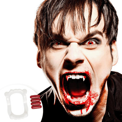 Colmillos Dracula Capsula Sangre Accesorio Disfraz Adultos OF225