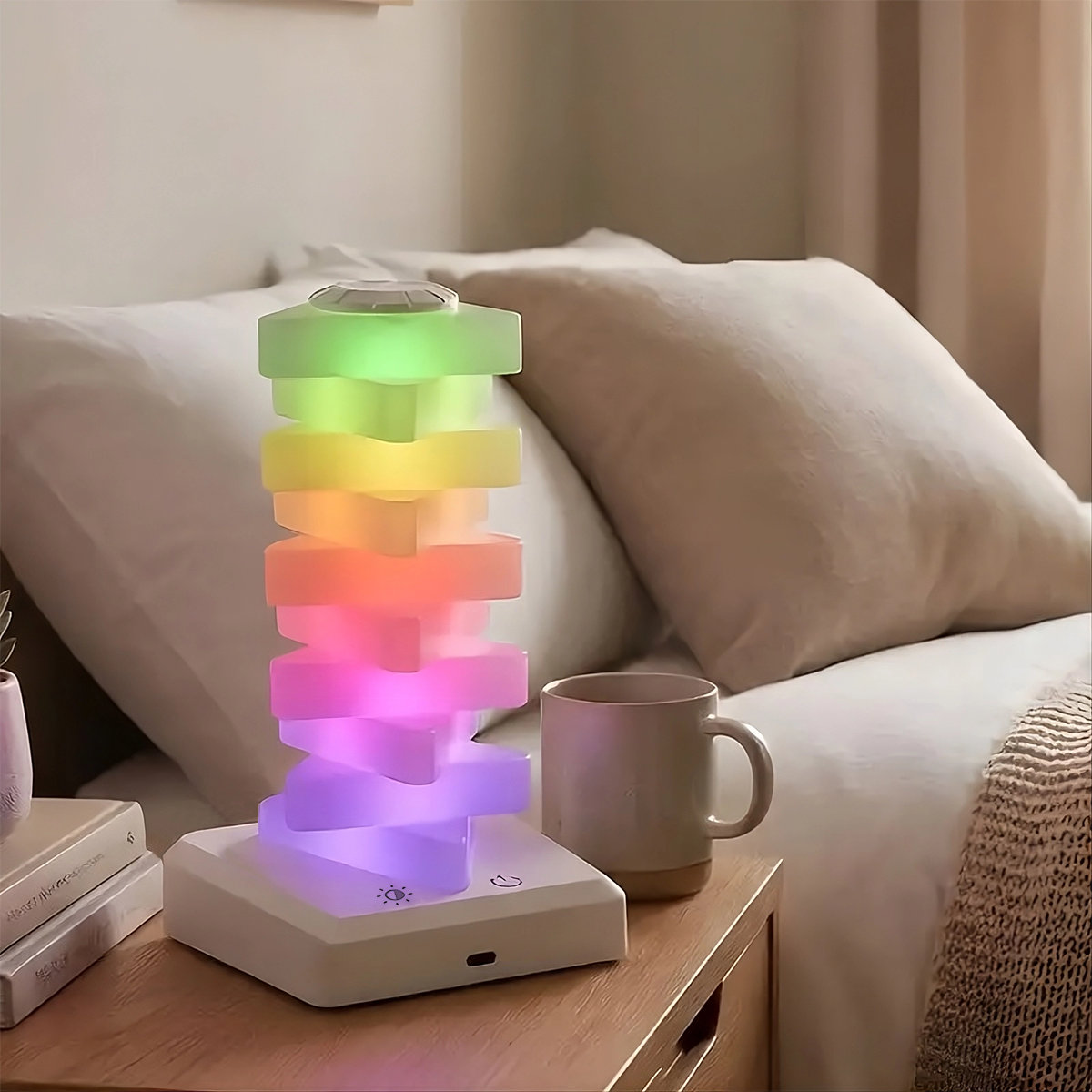 Lámpara Ambiental LED RGB Táctil Recargable Decorativa para Mesa y Habitación TL13