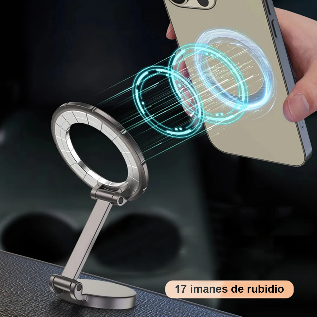 Soporte Magnético Giratorio 360° para Celular Universal Carro A-1150