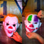 Kit Disfraz Payaso Asesino Terror con Capa, Máscara y Cuchillo para Halloween KITHALL01