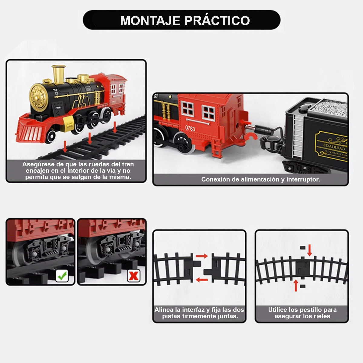 Tren Clásico Eléctrico Luces Sonidos Infantil Árbol Navidad YAA0001