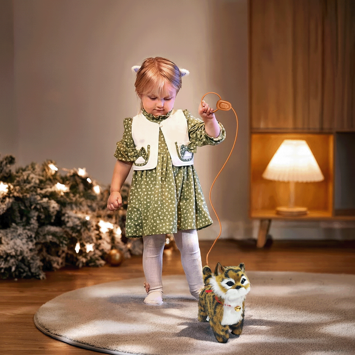 Mascota De juguete Camina Y Sonidos Peluche Gatito Eléctrico SM-139