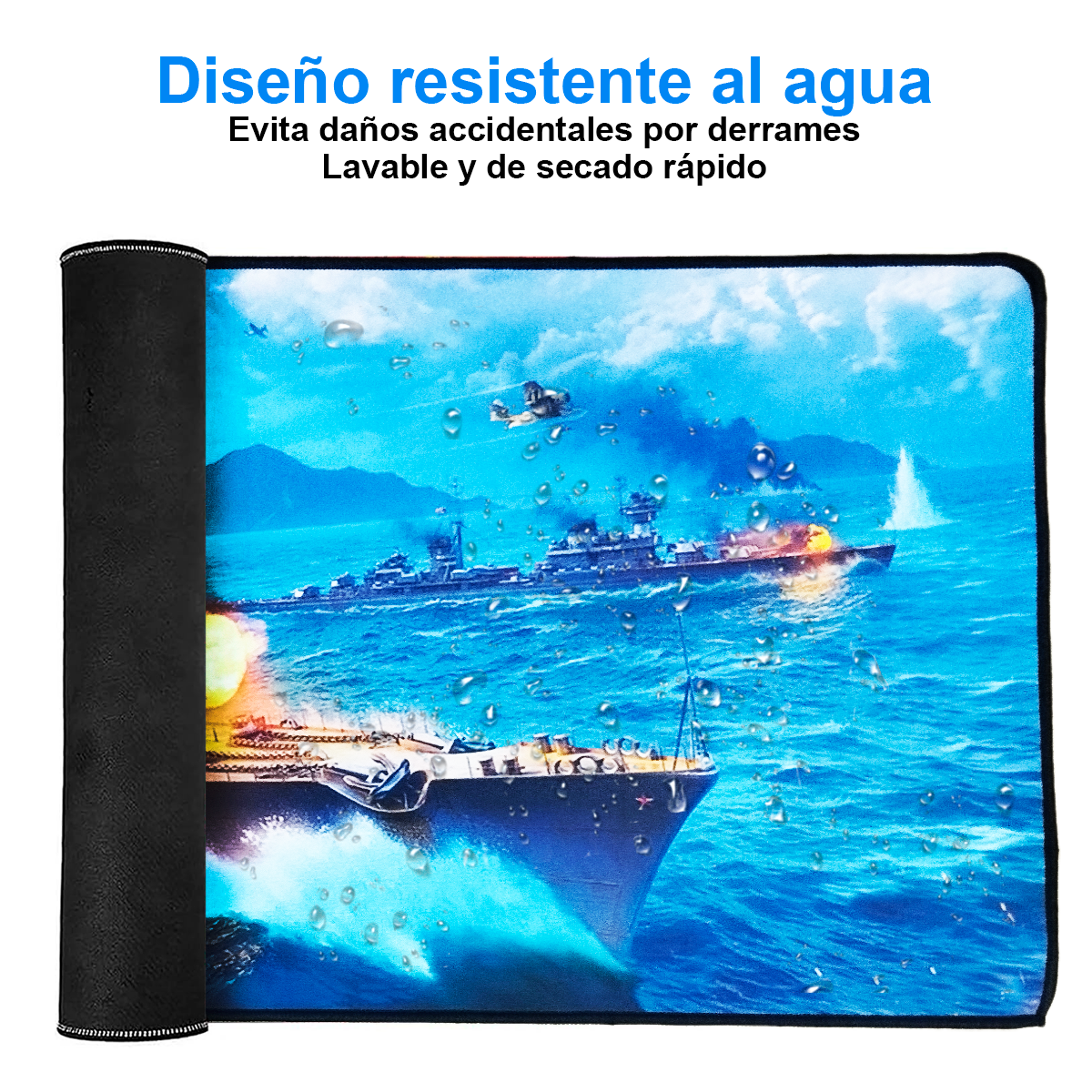 Mouse Pad Gamer XL Antideslizante Impermeable Diseño Barcos 6117