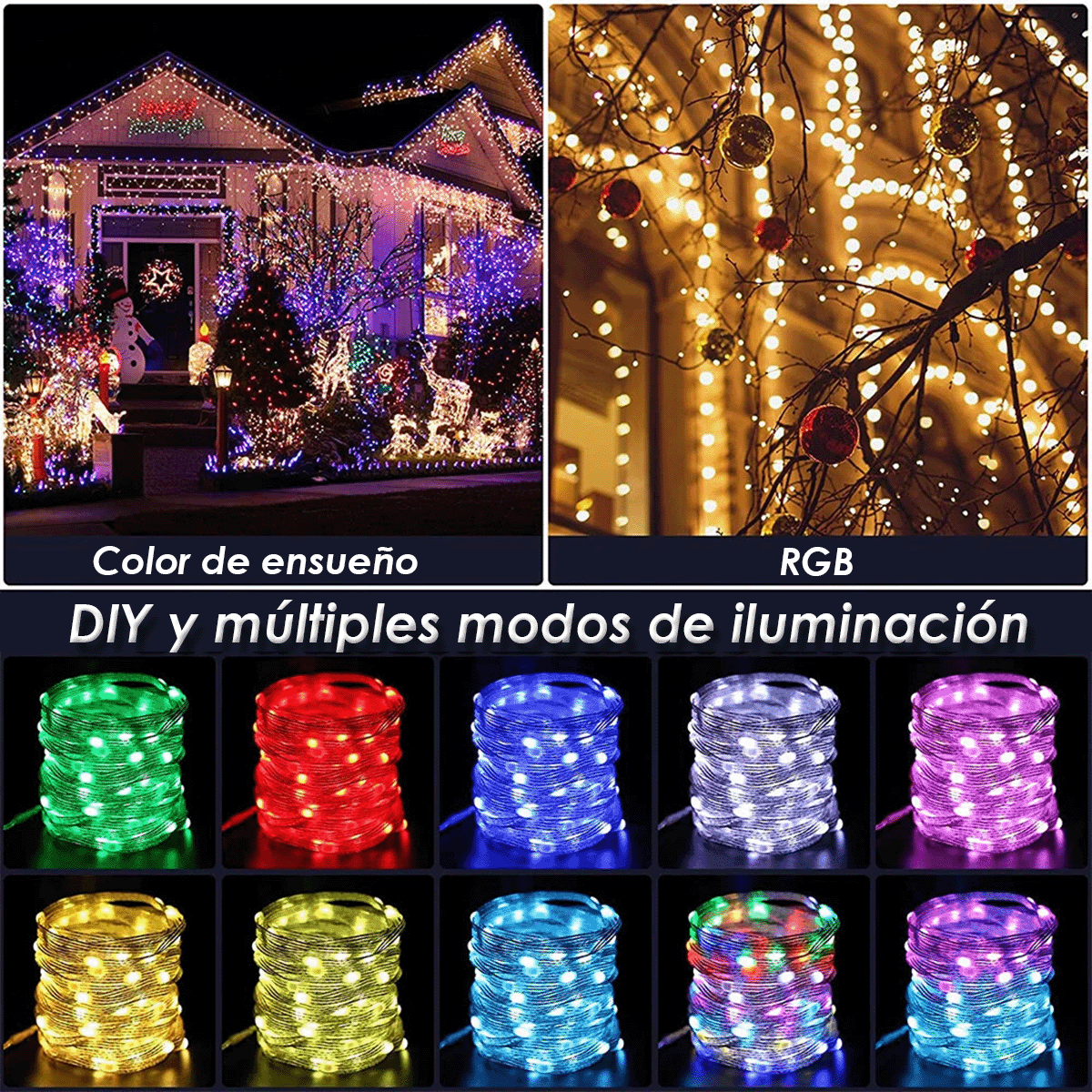 Luz LED Lineal Inteligente RGB 10 Metros Bluetooth App Control Remoto 1619