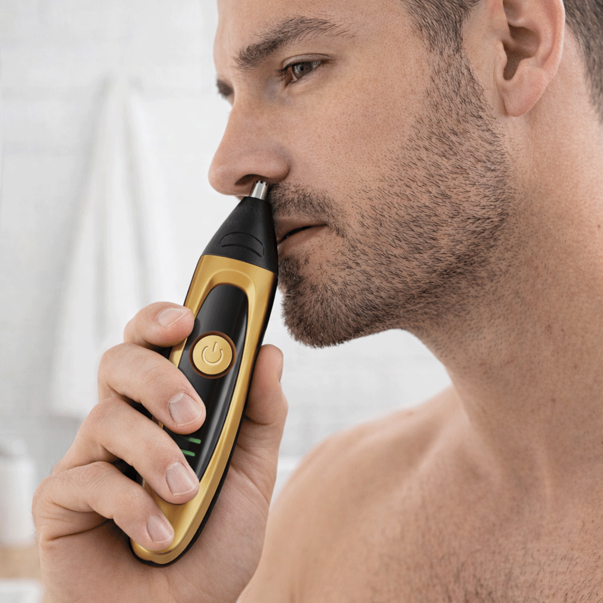 Afeitadora Eléctrica 3 en 1 Trimmer Recargable para Barba Nariz y Patillas GM6709