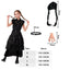 Disfraz Merlina para Niñas Vestido Gótico Halloween Cosplay AX001