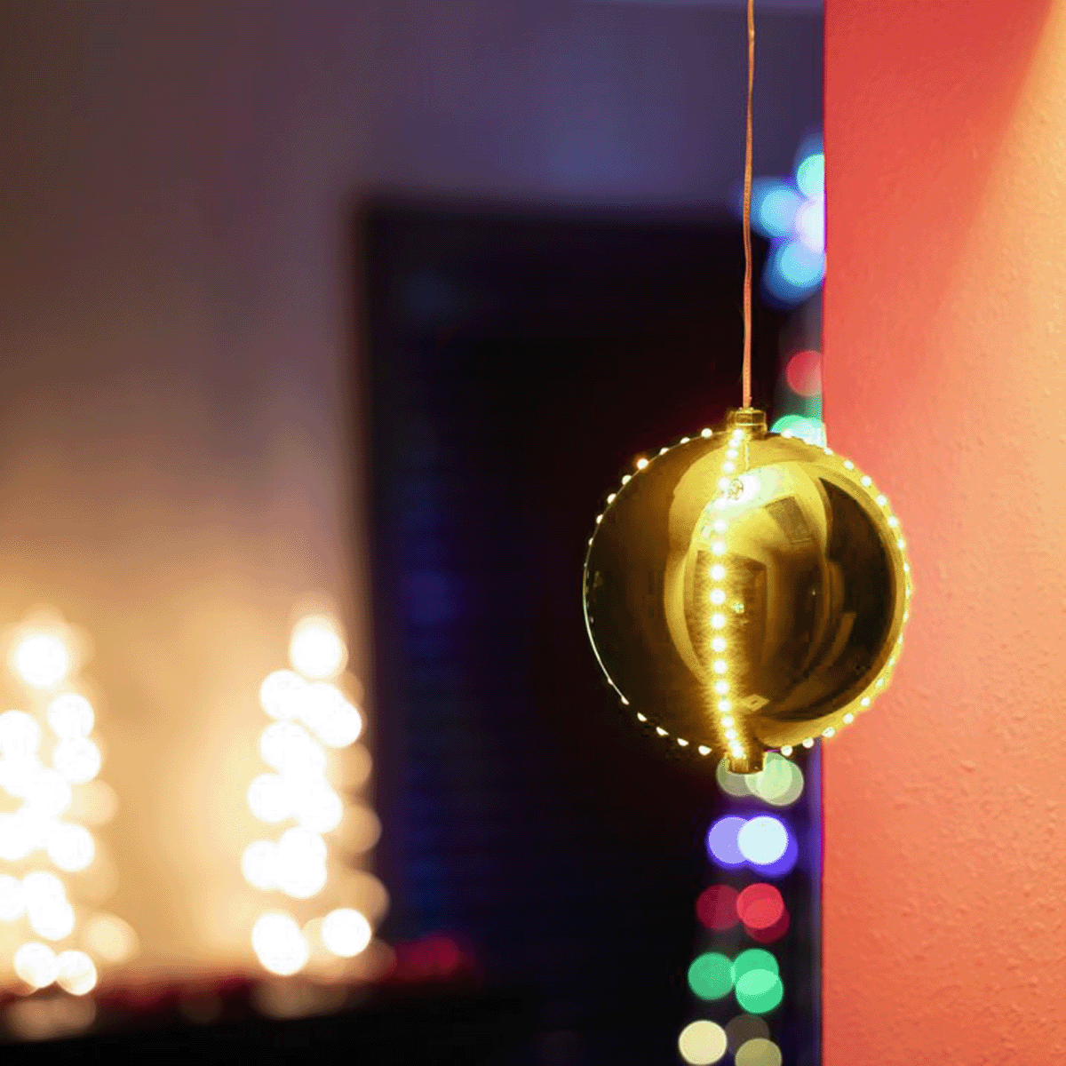 Bola Navideña LED Decorativa Esfera Colgante Decoración Navidad F153