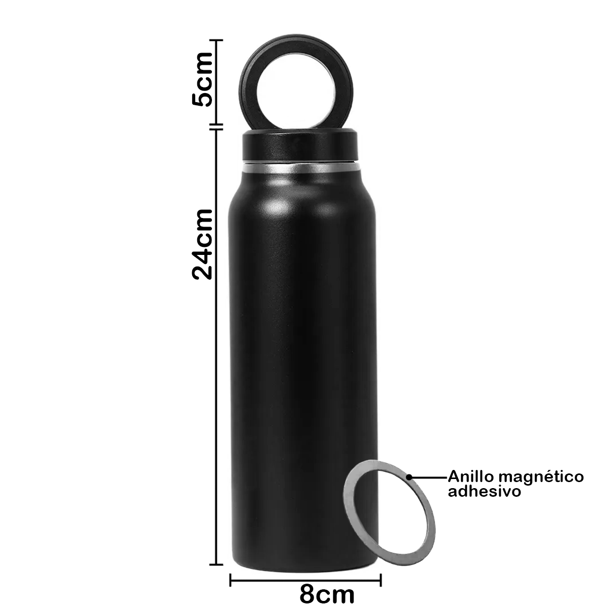 Termo con Soporte Magnético para Celular Botella Térmica 2 en 1  LA-69