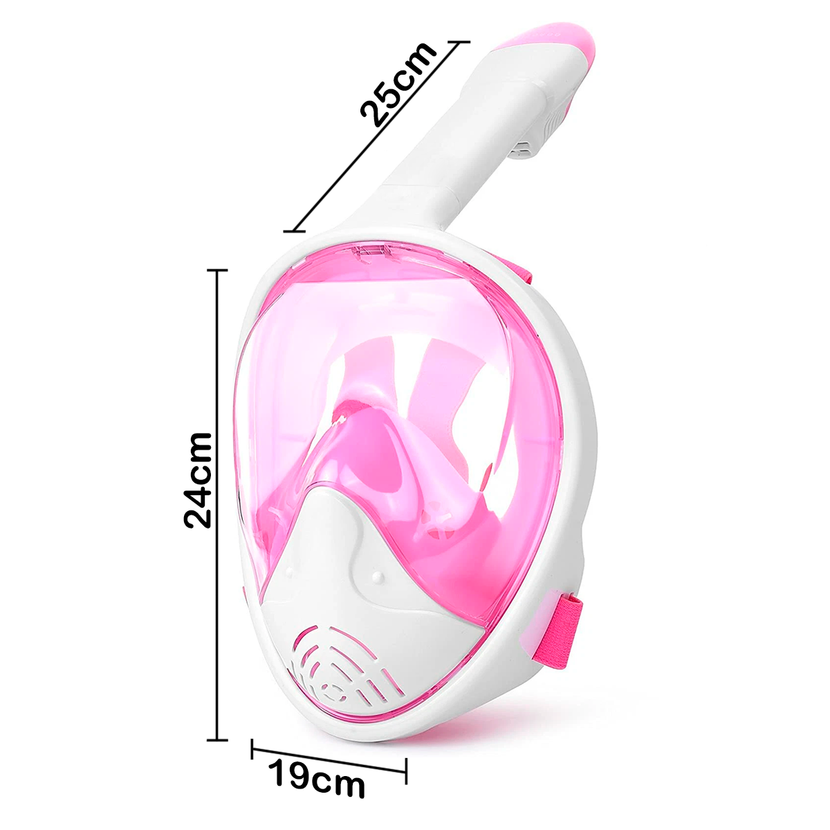 Máscara Snorkel Facial Completa 180° Soporte para Cámara Piscina Playa F-200