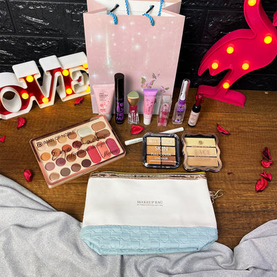 Kit De Maquillaje Amor y Amistad + Cosmetiquera Set completo para regalo KITAMA02