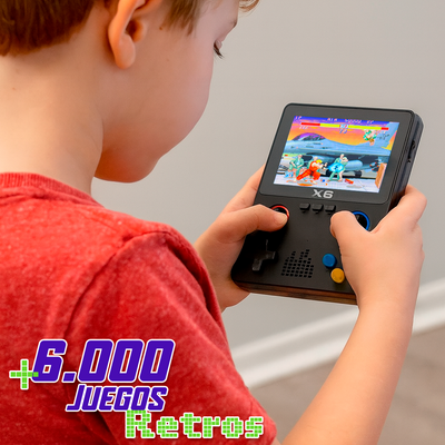 Consola Portátil Retro +6.000 Juegos Clásicos Conexión TV X6