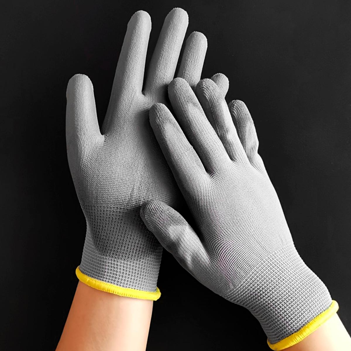 Guantes Antideslizantes de Trabajo Liviano x3 Pares – Alta Destreza y Comodidad GPT01