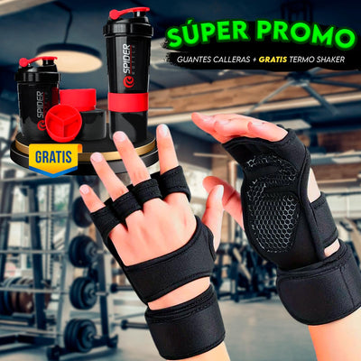 Guantes Calleras Unisex + GRATIS Termo Shaker 500 ML Batidos CFAT01